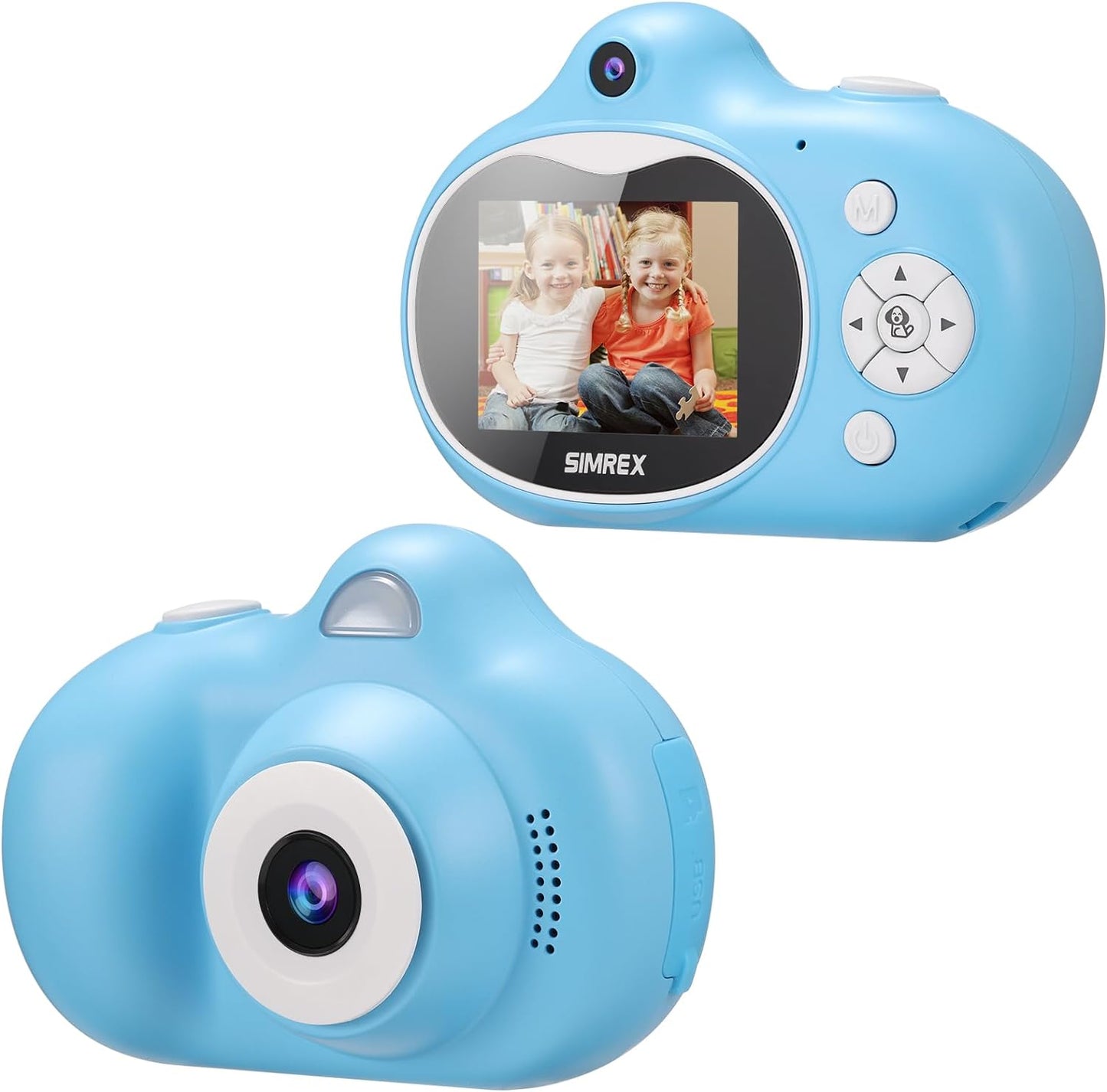 Simrex Kids Camera, Mini Children Digital Camera for Kids Video Camcorder Shockproof Toys with 2.0" IPS HD Screen, Bluetooth Speaker Gift for Child Included 32GB TF Cards