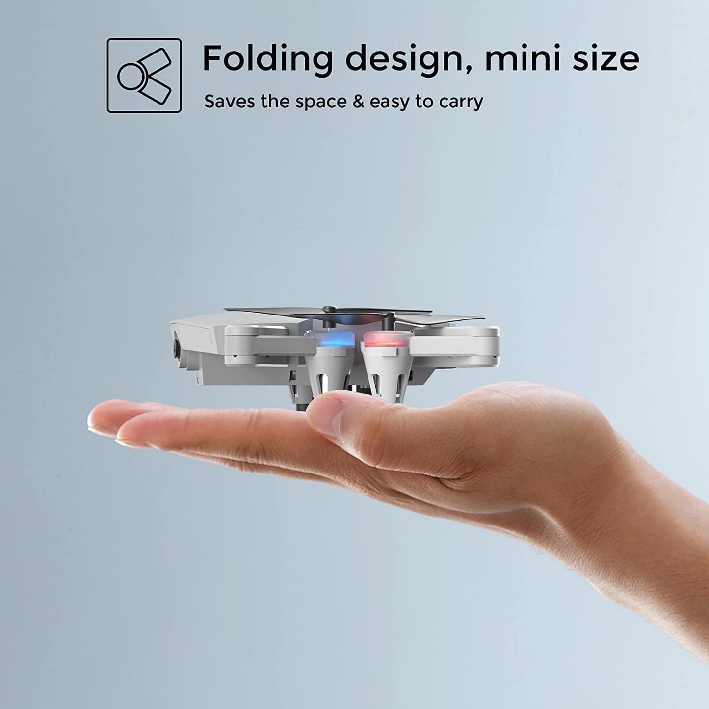 SIMREX X500 mini Drone Optical Flow Positioning RC Quadcopter with 720P HD Camera, Altitude Hold Headless Mode, Foldable FPV Drones WiFi Live Video 3D Flips Easy Fly Steady for Learning