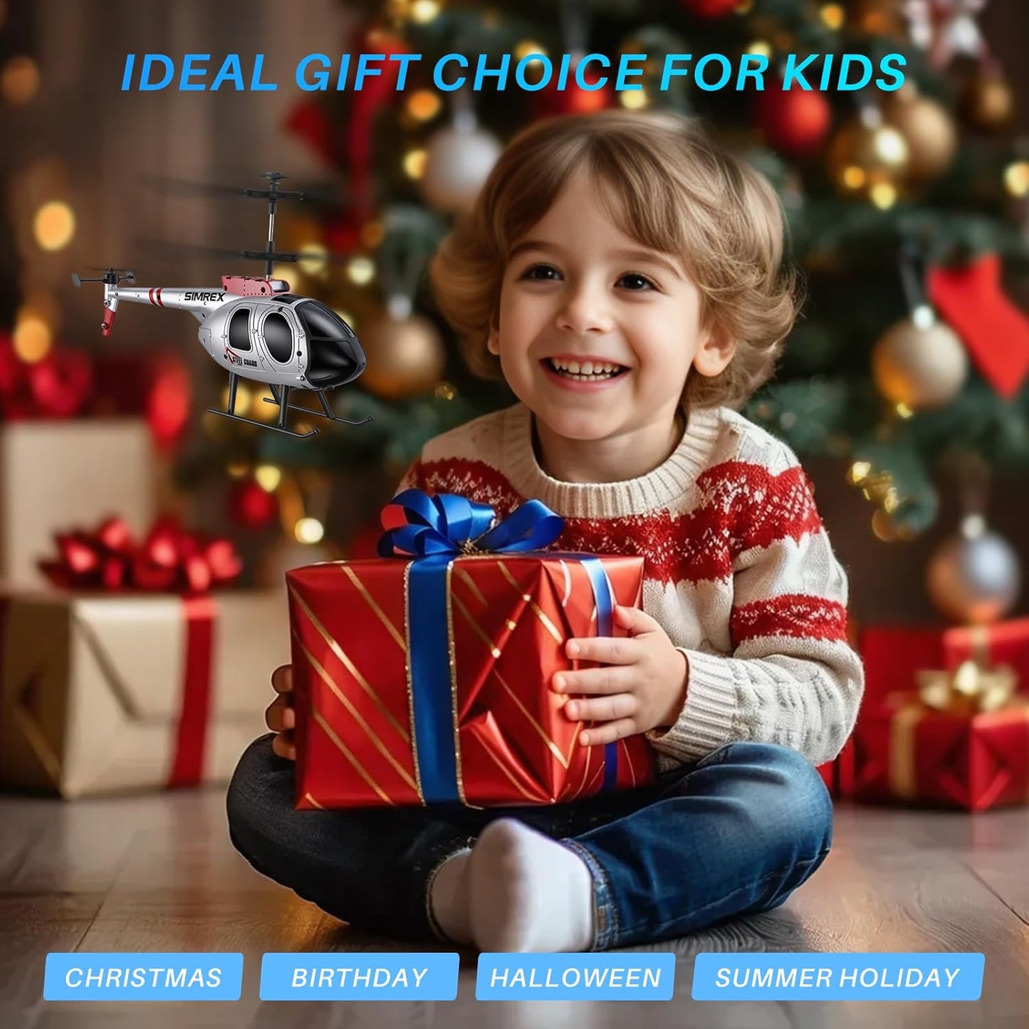Remote Control Helicopter for Kids, 2 Speed Mode with 20 Mins Flight, Altitude Hold, Beginner-Friendly Toy