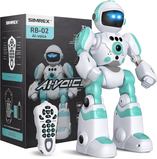 Kids Robot Toys, Remote Control Robot, Programmable Robot with Recorded Voice Music Dance Gesture Control, Gift for Toddler Boys and Girls