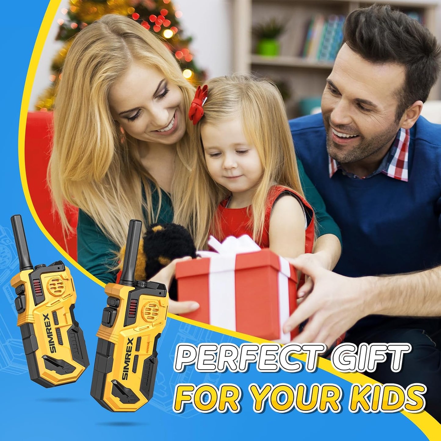 Walkie Talkies for Kids 2 Pack, HD Radio Long Range Interphone for Children Intercom, and Outdoor, Camping Walkie-Talkie, Ideal for Kids 3-12 Years Old