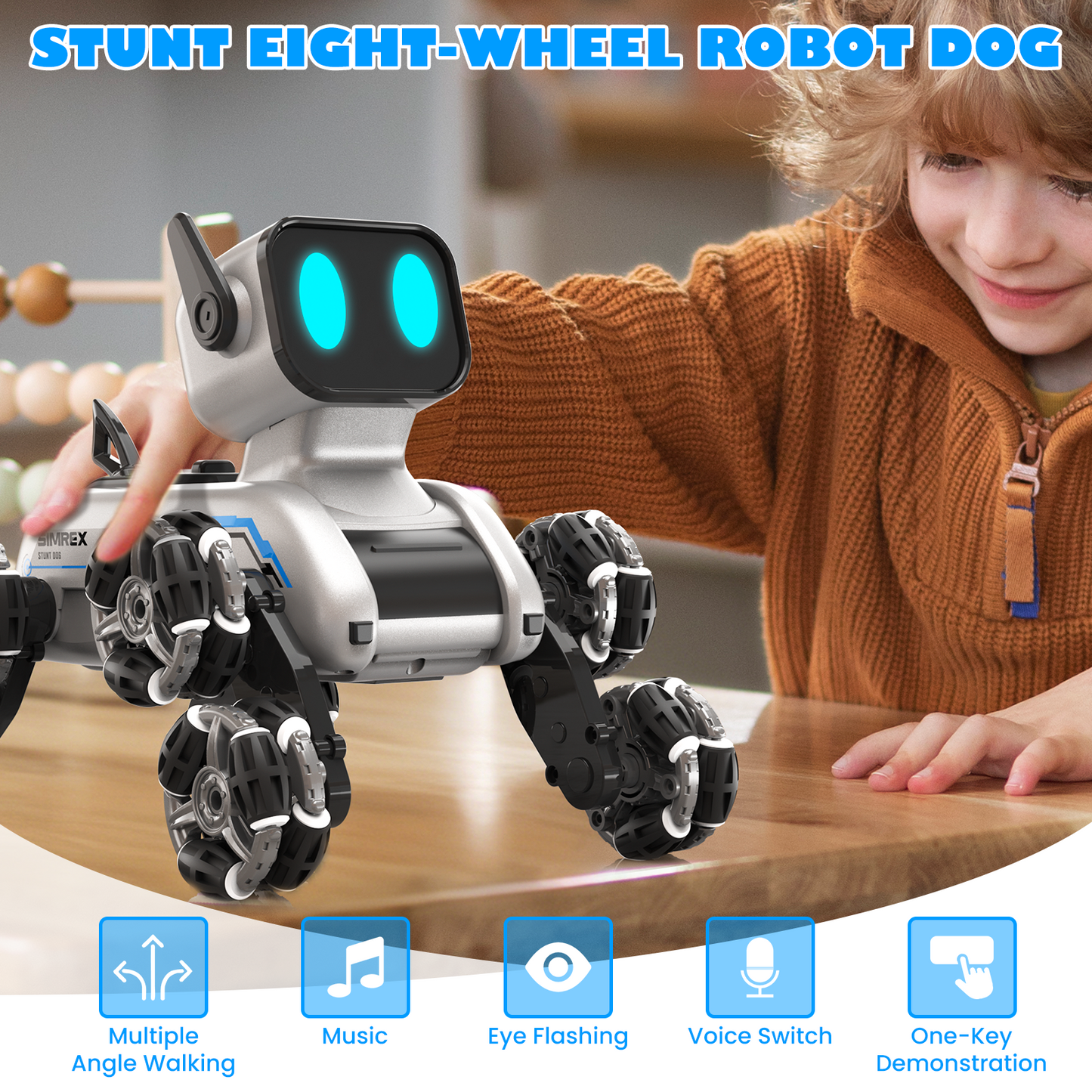 SIMREX CR-11 Robot Dog RC Stunt Car Toys