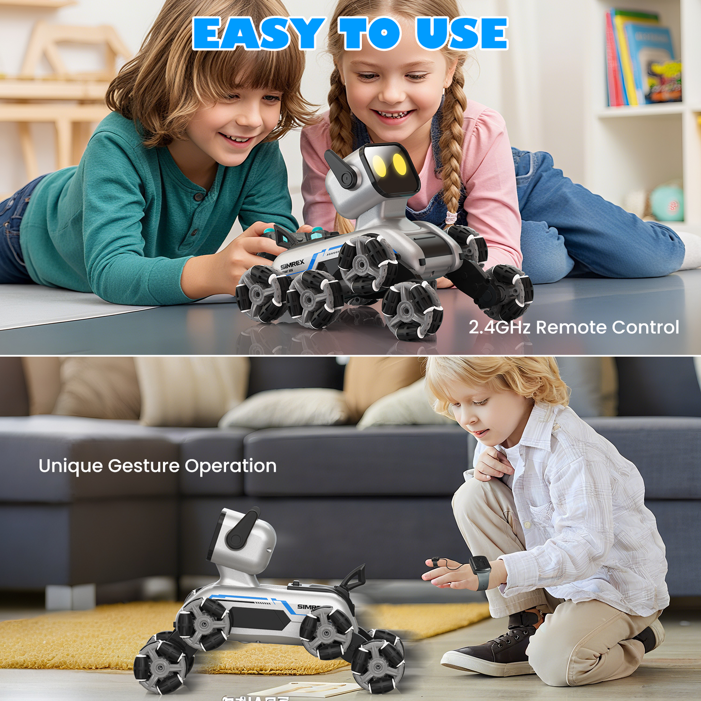 SIMREX CR-11 Robot Dog RC Stunt Car Toys