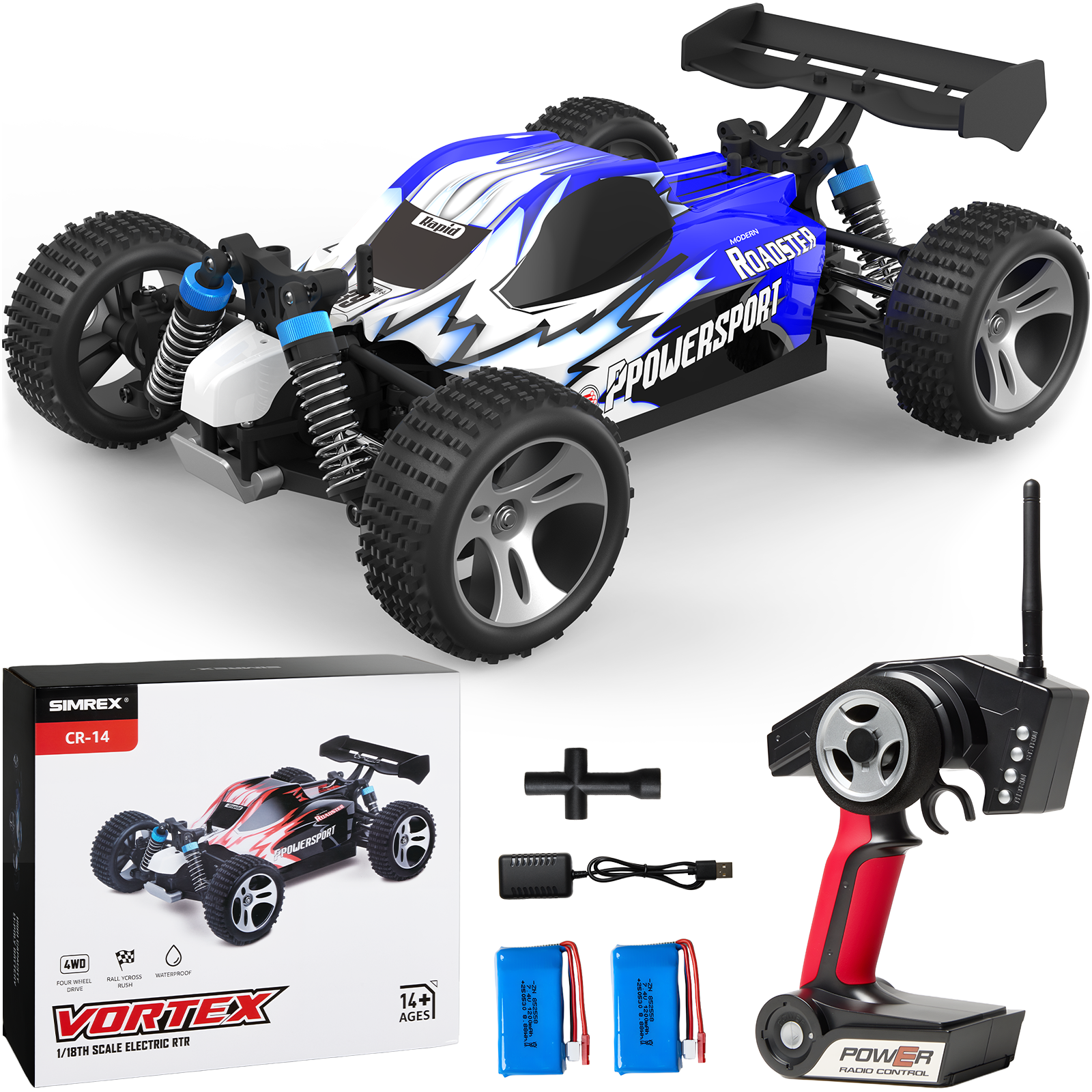 SIMREX CR-14 – 1:18 Off-Road RC Car for Kids & Adults