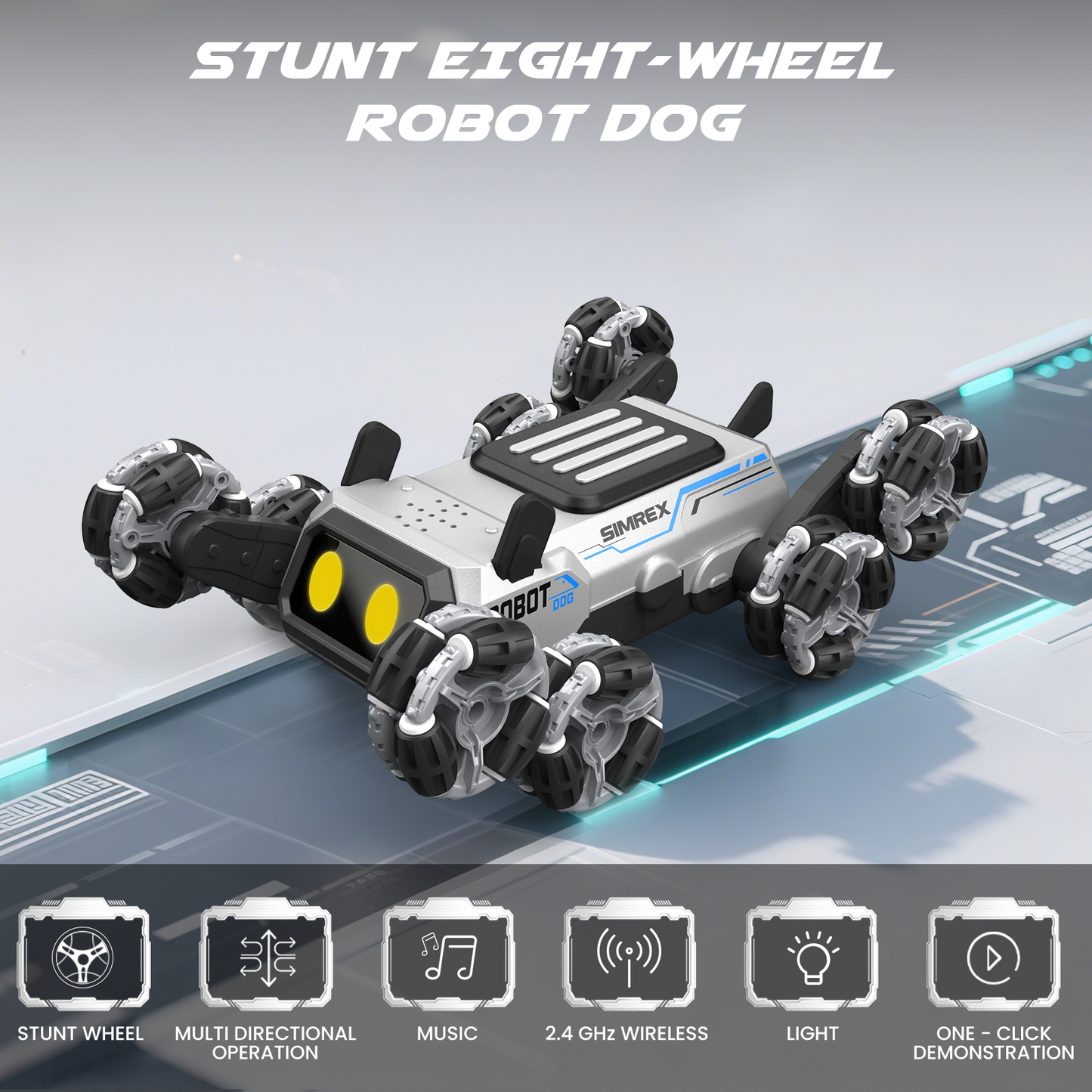 SIMREX CR-10 Robot Dog RC Stunt Car Toys