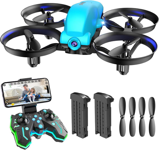 SIMREX X700 Drone with 720 HD Camera, WiFi FPV Live Video, 6-Axis RC Quadcopter, Altitude Hold & Headless Mode, Optical Flow Positioning, One Key Take Off/Land App Control with 360°Flip for Beginners