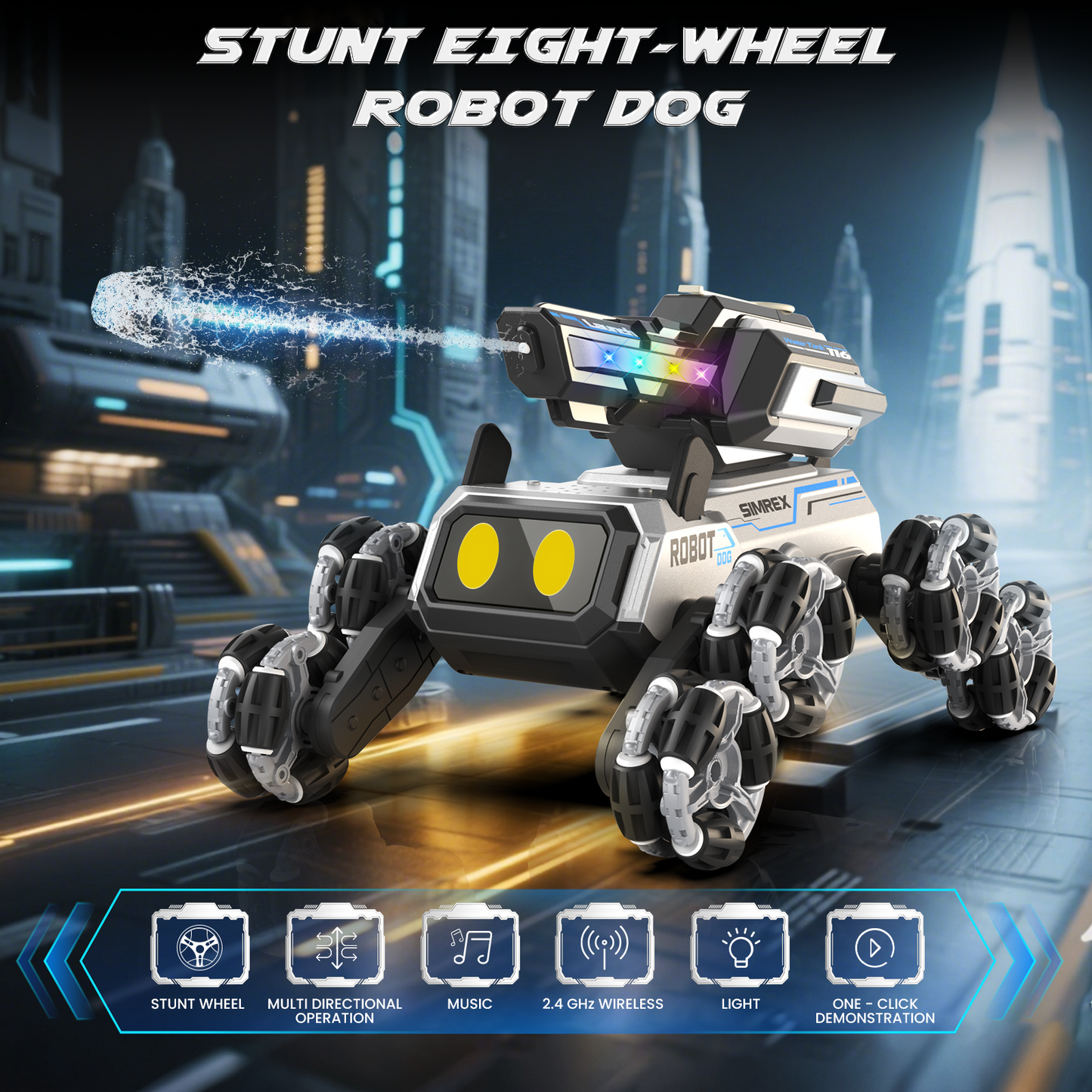 SIMREX CR-09 Robot Dog RC Stunt Car Toys