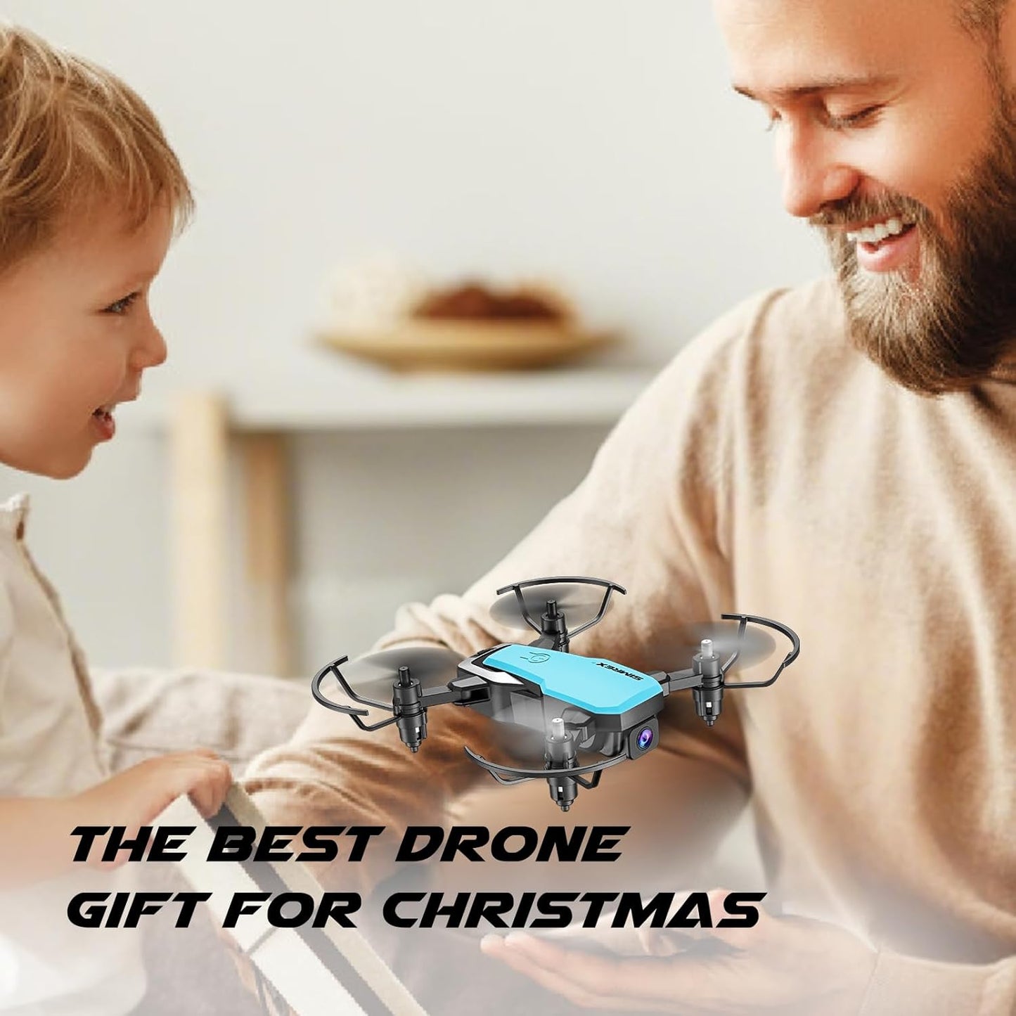SIMREX X300C 8816 Mini Drone with Camera WiFi HD FPV Foldable RC Quadcopter Rtf 4CH 2.4Ghz Remote Control Headless [Altitude Hold] Super Easy Fly for Training White