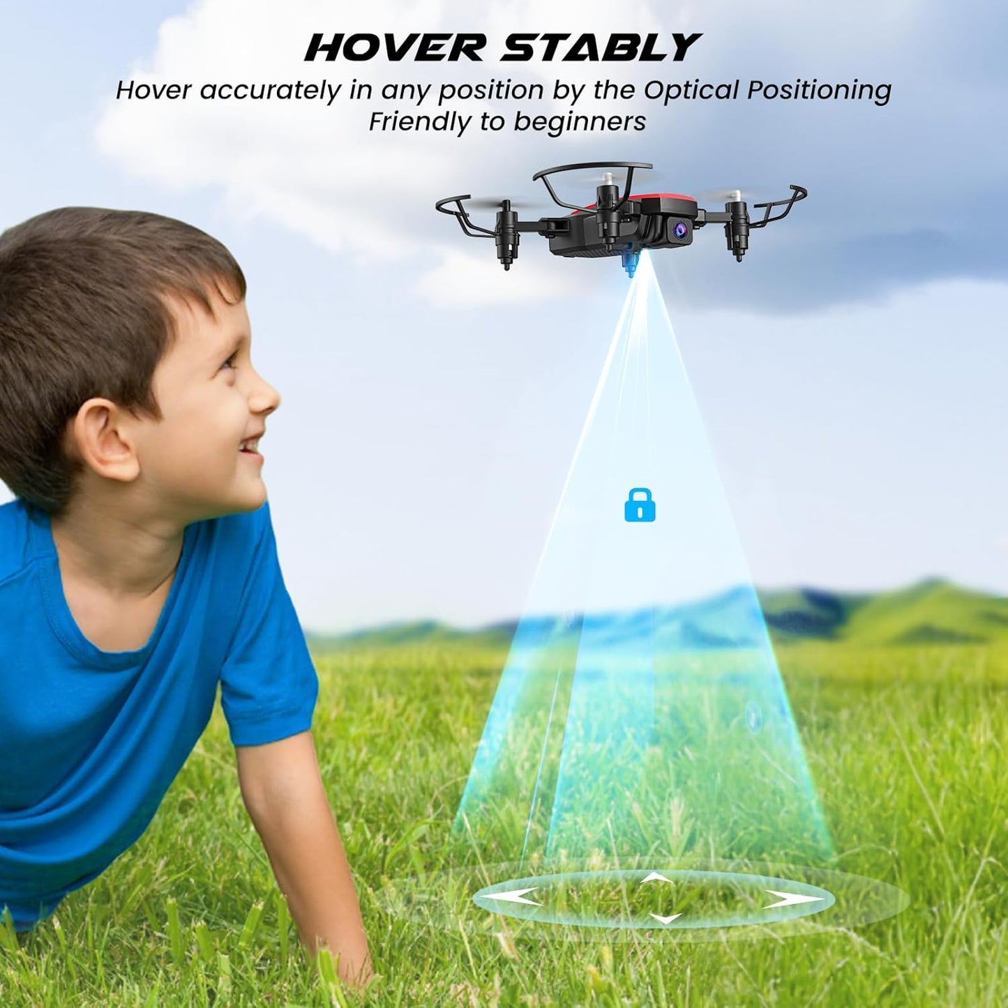 SIMREX X300C 8816 Mini Drone with Camera WiFi HD FPV Foldable RC Quadcopter Rtf 4CH 2.4Ghz Remote Control Headless [Altitude Hold] Super Easy Fly for Training White
