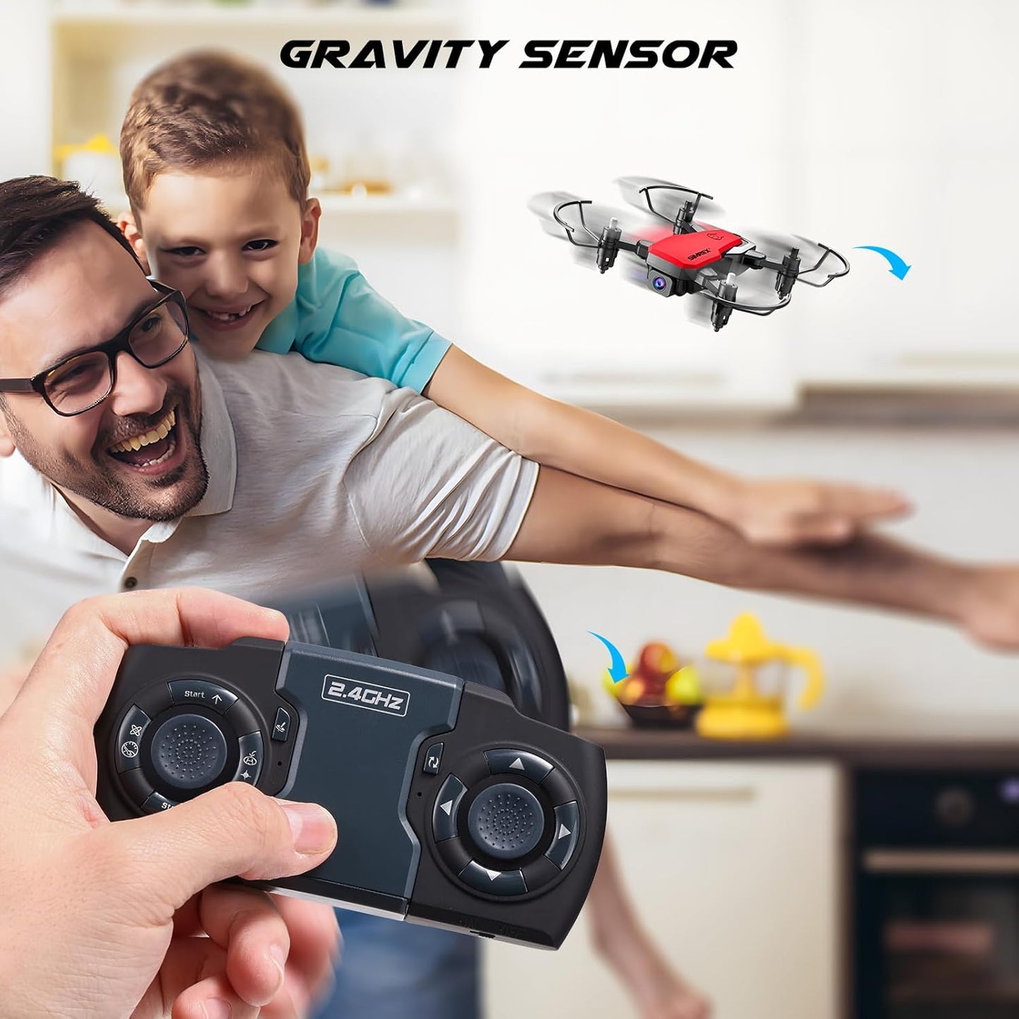 SIMREX X300C 8816 Mini Drone with Camera WiFi HD FPV Foldable RC Quadcopter Rtf 4CH 2.4Ghz Remote Control Headless [Altitude Hold] Super Easy Fly for Training White