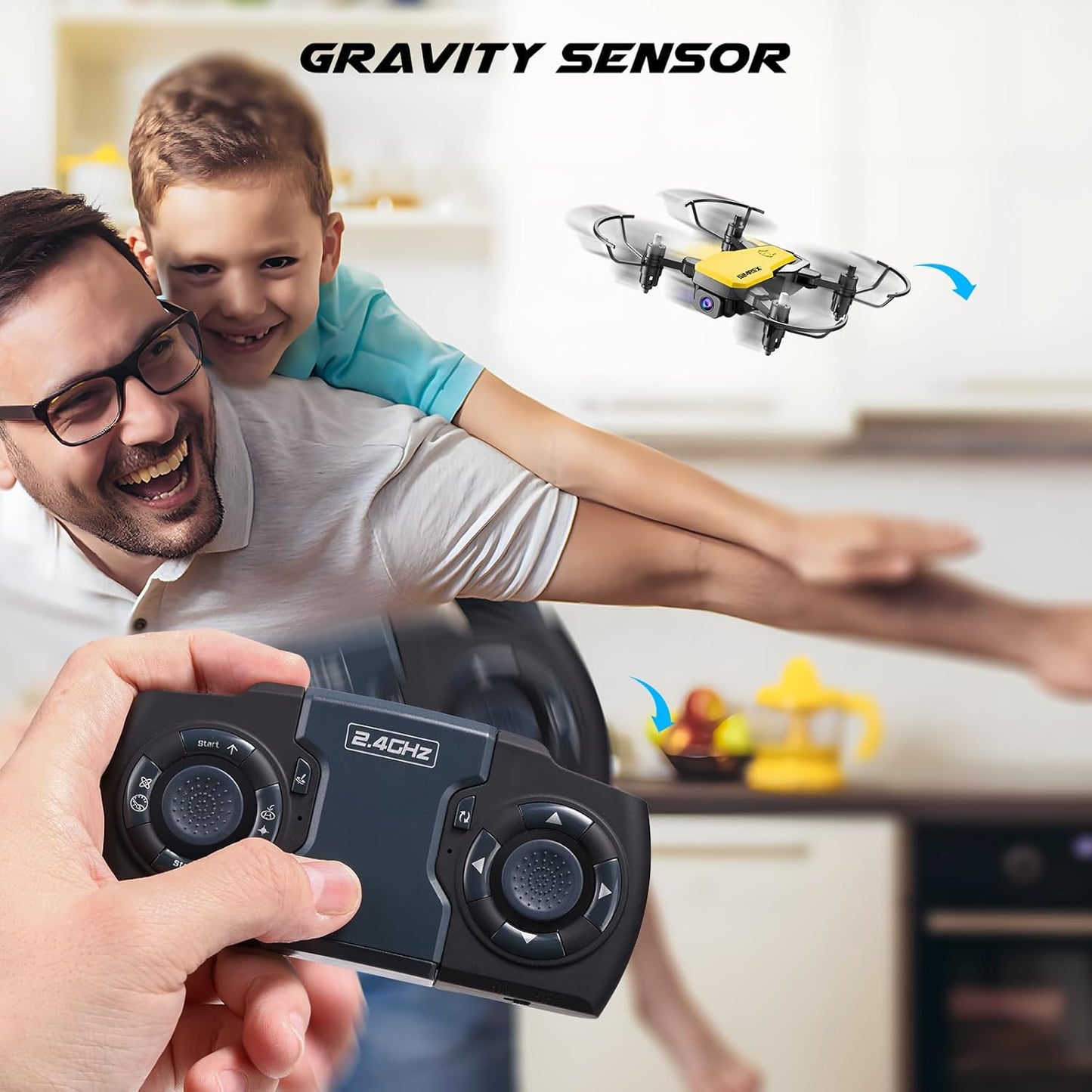 SIMREX X300C 8816 Mini Drone with Camera WiFi HD FPV Foldable RC Quadcopter Rtf 4CH 2.4Ghz Remote Control Headless [Altitude Hold] Super Easy Fly for Training White