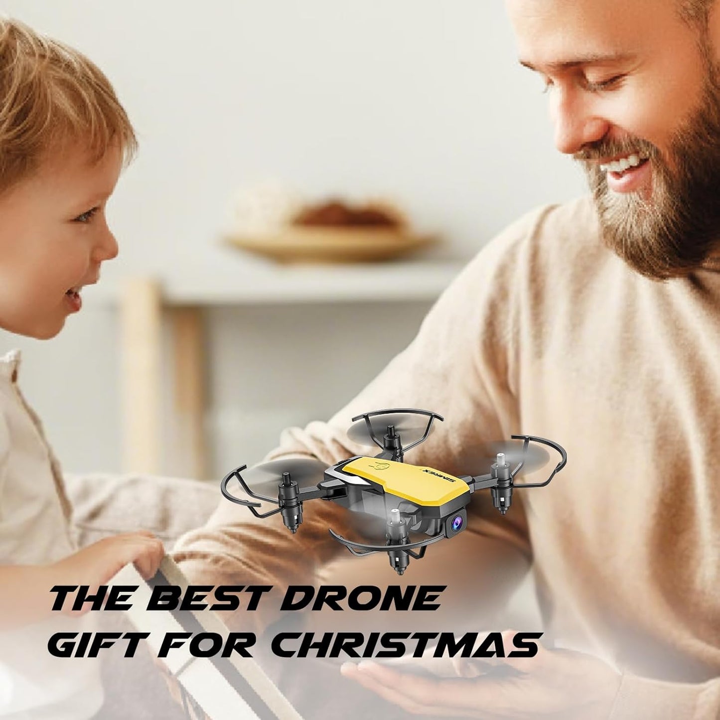 SIMREX X300C 8816 Mini Drone with Camera WiFi HD FPV Foldable RC Quadcopter Rtf 4CH 2.4Ghz Remote Control Headless [Altitude Hold] Super Easy Fly for Training White